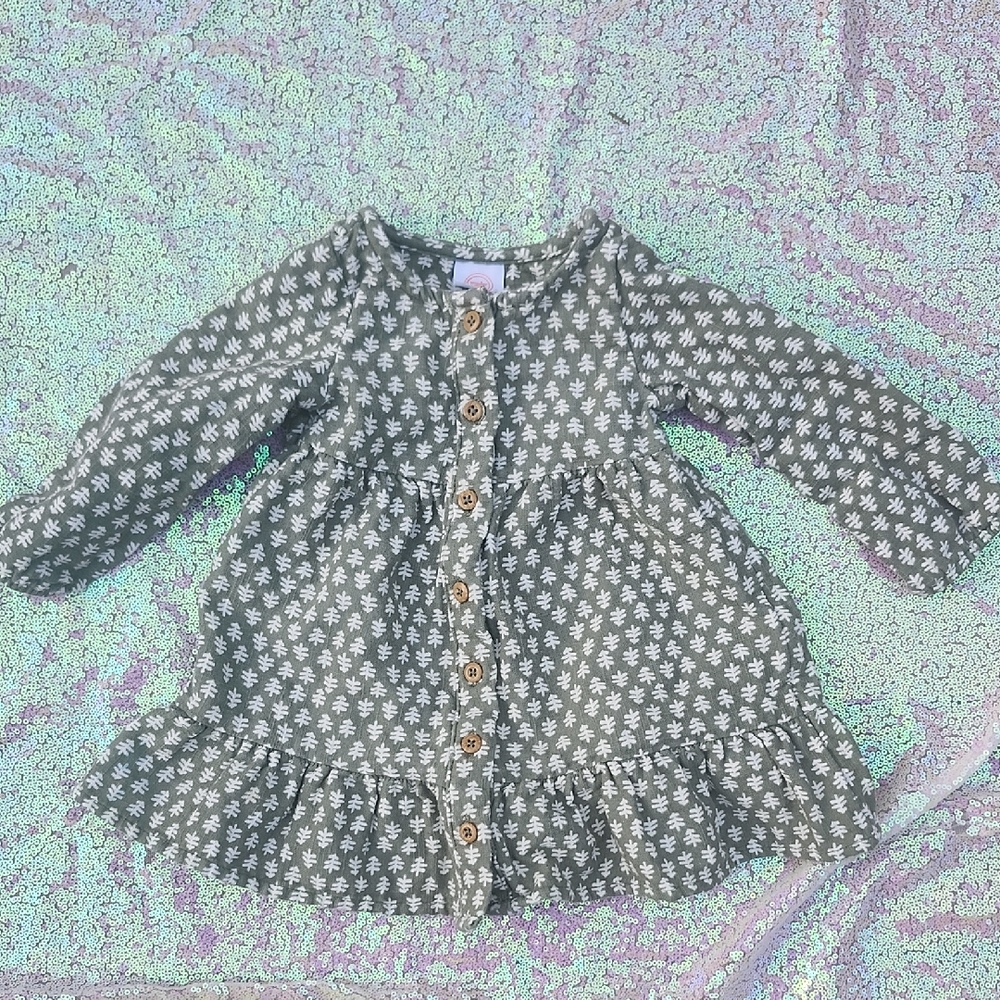 Infant Baby Girl Dress With Cute Little Trees! 12 Months!